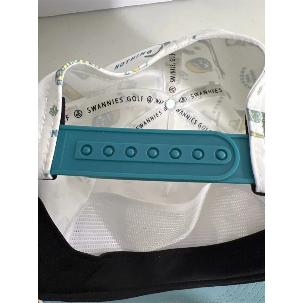 Swannies Golf Hat Zinny‎ Rope Trucker SnapBack OSFM Golf Cap Rubber Patch